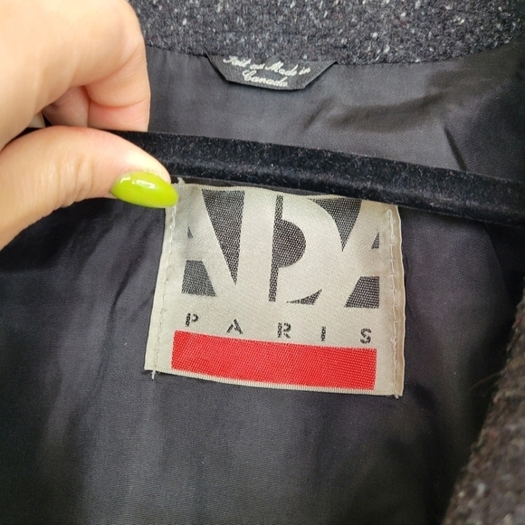 Ada Paris Vintage 1980s Fleck Wool Leather Bomber Jacket 9/10 Biker Glam Rock - Picture 10 of 17